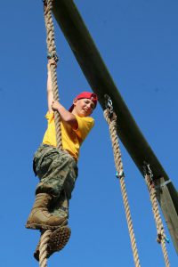 summer camp rope climb