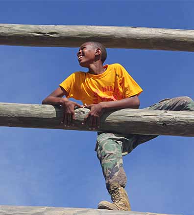 summer camper on the stairway to heaven