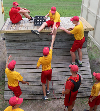 summer campers learning leadership skills